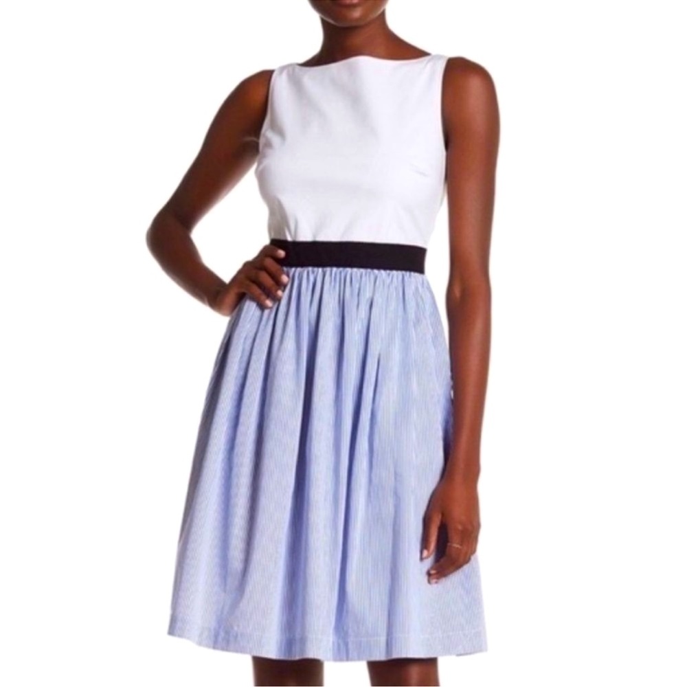 Kate Spade Broome Street Pinstripe Tank Dress with PINK KATE SPADE GARMENT BAG💖